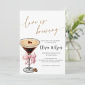 コーヒーをテーマにした花嫁パーティー 招待状 (スタンド正面)