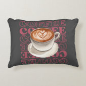 コーヒーをテーマにした装飾用クッション アクセントクッション (正面)
