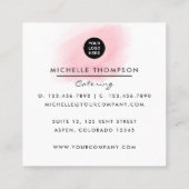 コーヒーをテーマにした食品ケータリング名刺 スクエア名刺 (裏面)