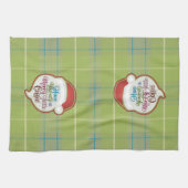 コーヒーをメリー飲む キッチンタオル (横)