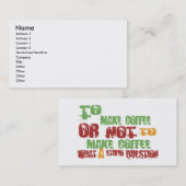 コーヒーを作るため 名刺 (正面/裏面)