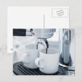 コーヒーを作るエスプレッソ機械 ポストカード (正面/裏面)