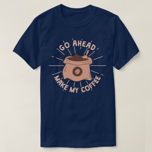 コーヒーを作る Tシャツ (デザイン正面)