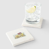 コーヒーを使ったコーヒーアート ストーンコースター (横)