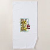 コーヒーを使ったコーヒーアート ビーチタオル (正面)