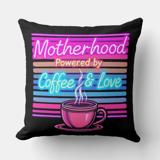 コーヒーを使った母性 | 母おもしろいの日 クッション (正面)
