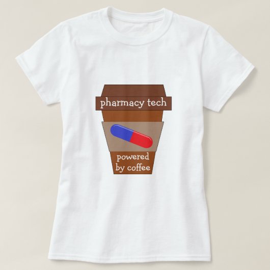 コーヒーを使った薬局の技術 Tシャツ (デザイン正面)
