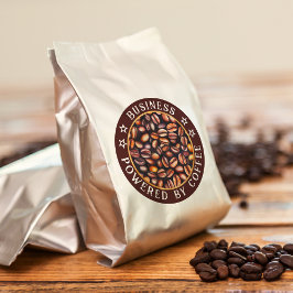 コーヒーを使用してビジネス名を追加 ラウンドシール