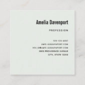 コーヒーを入れたかわいい大きな目のフクロウ スクエア名刺 (裏面)