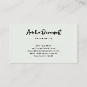 コーヒーを入れたかわいい大きな目のフクロウ 名刺 (裏面)