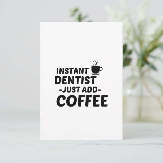 コーヒーを入れるだけの歯医者 サンキューカード (スタンド正面)