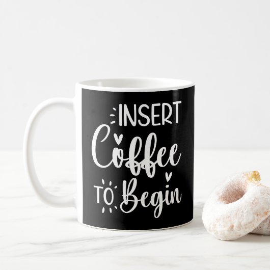 コーヒーを入れユーモアのある引用文 コーヒーマグカップ (ドーナツ)