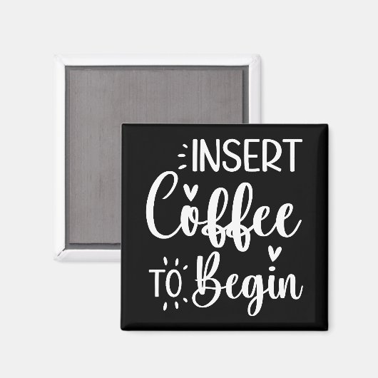 コーヒーを入れユーモアのある引用文 マグネット (正面/裏面)
