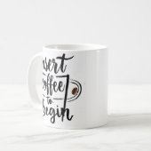 コーヒーを入れ始める コーヒーマグカップ (正面左)