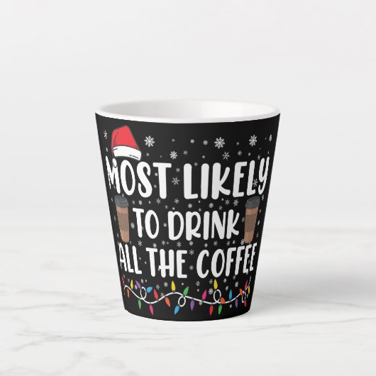 コーヒーを全部飲んでしまうクリスマス カフェラテマグ (正面)