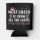 コーヒーを全部飲んでしまうクリスマス 缶クーラー (正面)