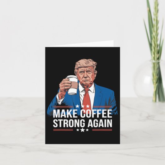 コーヒーを再び強くするパロディおもしろいコーヒーを切り詰める カード (正面)