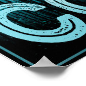 コーヒーを動力とする夜型フクロウ ポスター (角)