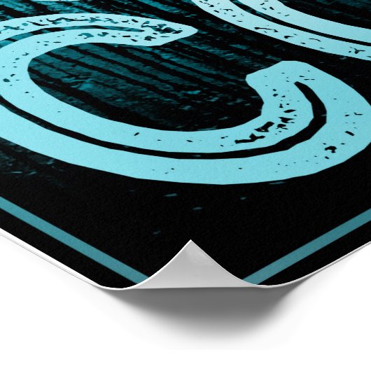 コーヒーを動力とする夜型フクロウ ポスター (角)