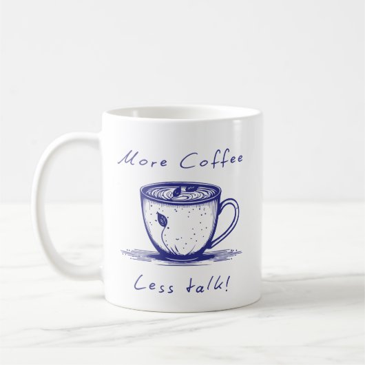 コーヒーを増やして会話を減らそう マグカップ (左)