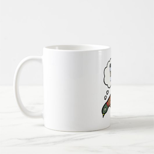 コーヒーを夢見るキジ コーヒーマグカップ (左)