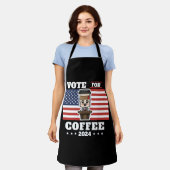 コーヒーを大統領に、コーヒーに投票 エプロン (着用した状態)