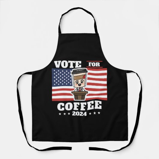 コーヒーを大統領に、コーヒーに投票 エプロン (正面)