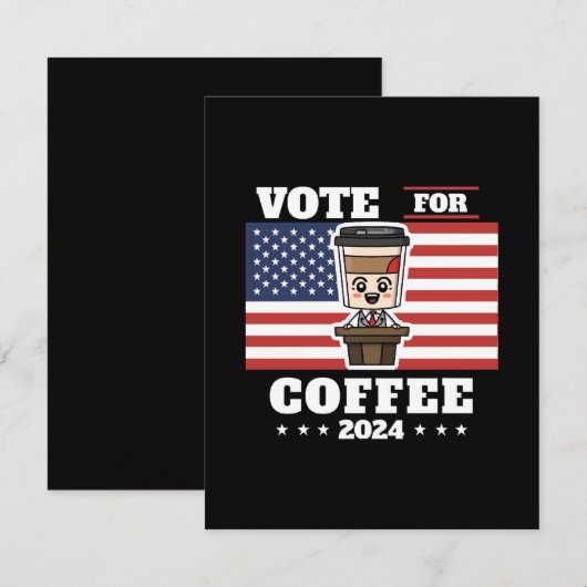 コーヒーを大統領に、コーヒーに投票 エンクロージャーカード (正面/裏面)