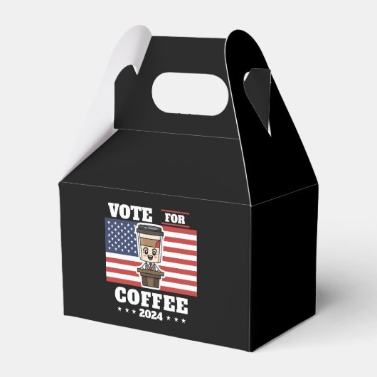 コーヒーを大統領に、コーヒーに投票 フェイバーボックス (正面サイド)