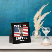 コーヒーを大統領に、コーヒーに投票 フォトプラーク (インサイチュ)