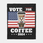 コーヒーを大統領に、コーヒーに投票 フリースブランケット (正面)