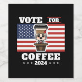 コーヒーを大統領に、コーヒーに投票 ワインラベル (シングルラベル)