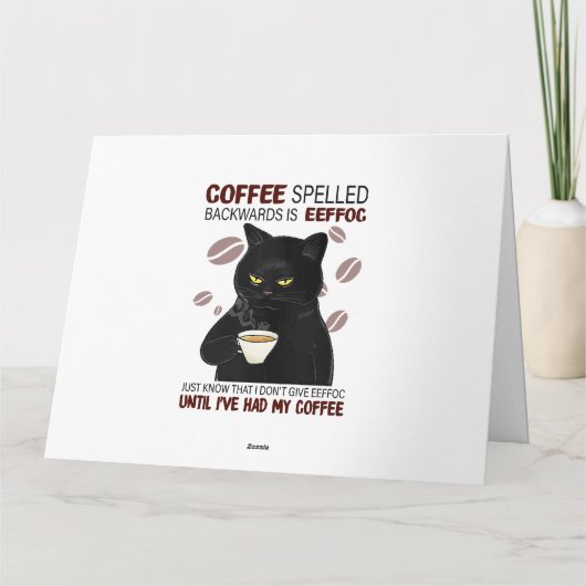 コーヒーを後ろ向きに綴ればEeffocは知っている カード (裏面)