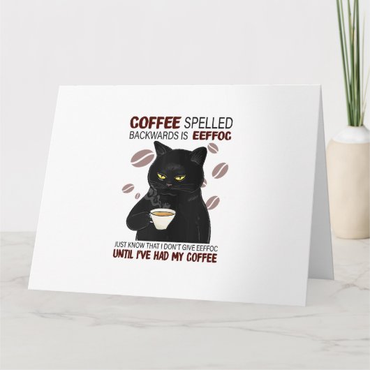 コーヒーを後ろ向きに綴ればEeffocは知っている カード (正面)