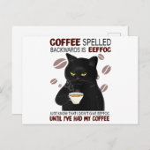 コーヒーを後ろ向きに綴ればEeffocは知っている ポストカード (正面/裏面)