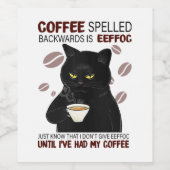 コーヒーを後ろ向きに綴ればEeffocは知っている ワインラベル (シングルラベル)