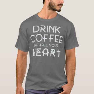 コーヒーを心ゆくまで飲む面白いコーヒーロースト Tシャツ