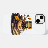 コーヒーを愛するカエル読の本 Case-Mate iPhoneケース (裏面 (横))