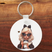 コーヒーを愛する キーホルダー (裏面)