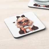 コーヒーを愛する コースター (左側)