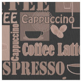 コーヒーを愛する ファブリック (クローズアップ)