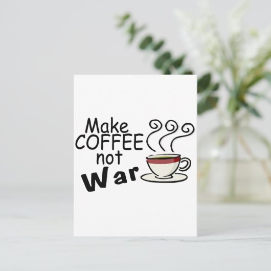 コーヒーを戦争ではなく作る ポストカード (スタンド正面)