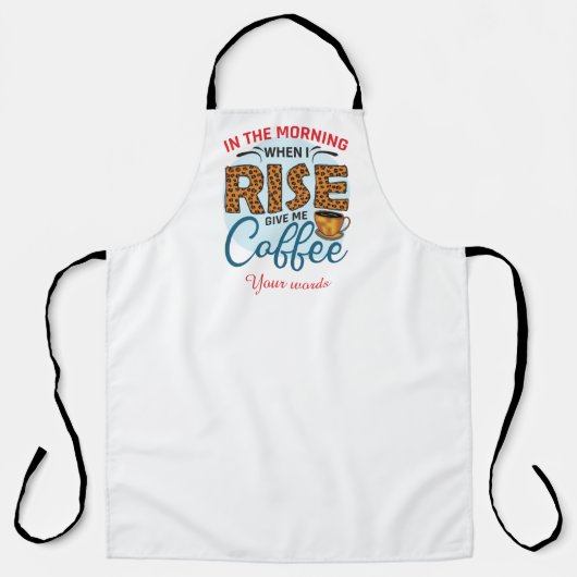 コーヒーを持ち上げる時に自分で与え作成する エプロン (正面)