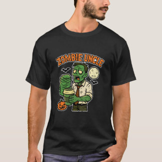 コーヒーを持ったゾンビのおじさん Tシャツ