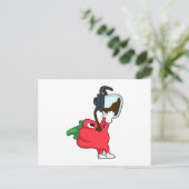 コーヒーを持ったペッパー ポストカード (スタンド正面)