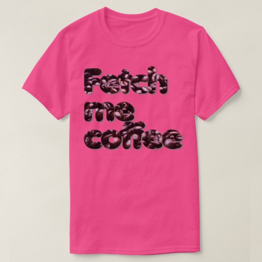 コーヒーを持ってくる Tシャツ (デザイン正面)