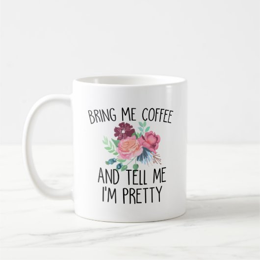 コーヒーを持って来て、私が〜だと言ってくかわいらしれ コーヒーマグカップ (左)