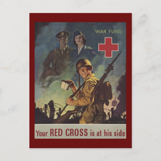 コーヒーを持つ兵士 ポストカード (正面)