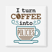 コーヒーを政策に変える保険代理店 マグネット (正面)