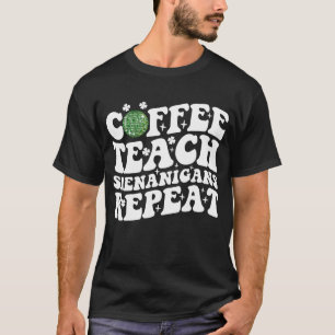 コーヒーを教えるいたずらリピートディスコボール先生 Tシャツ